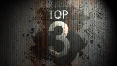 Top on Countwon Timer eski metal yüzey - Top 3 - Sayı 3, Top Of, Geri Sayım