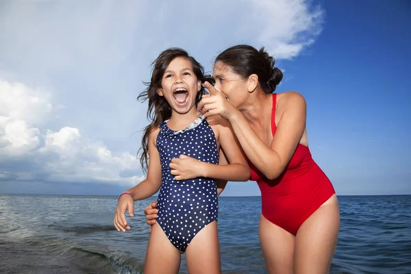 Felice Vacanza Famiglia Sul Mare — Foto Stock