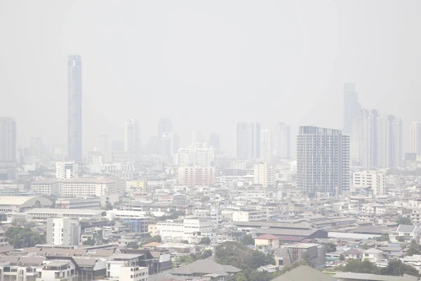 Schilderachtig Uitzicht Van Stedelijke Stadslandschap Bedekt Met Mist — Stockfoto