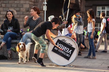 15.07.2020 Sofya Bulgaristan. Yolsuzluğa Karşı Hükümet Karşıtı Protestolar Bulgaristan genelinde Yoğunlaştı