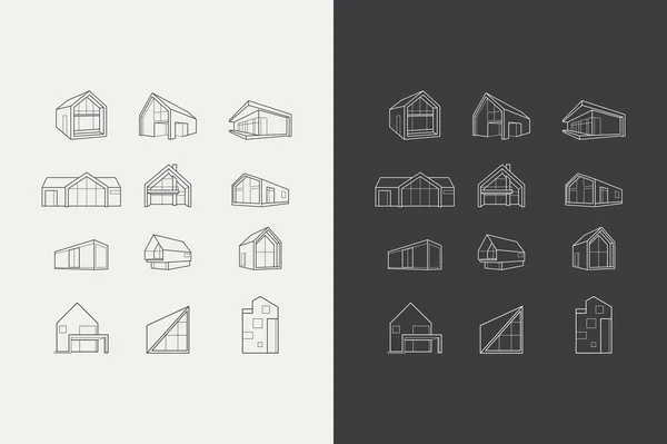 Vektor Illustration Moderna Byggnader Emblem — Stock vektor