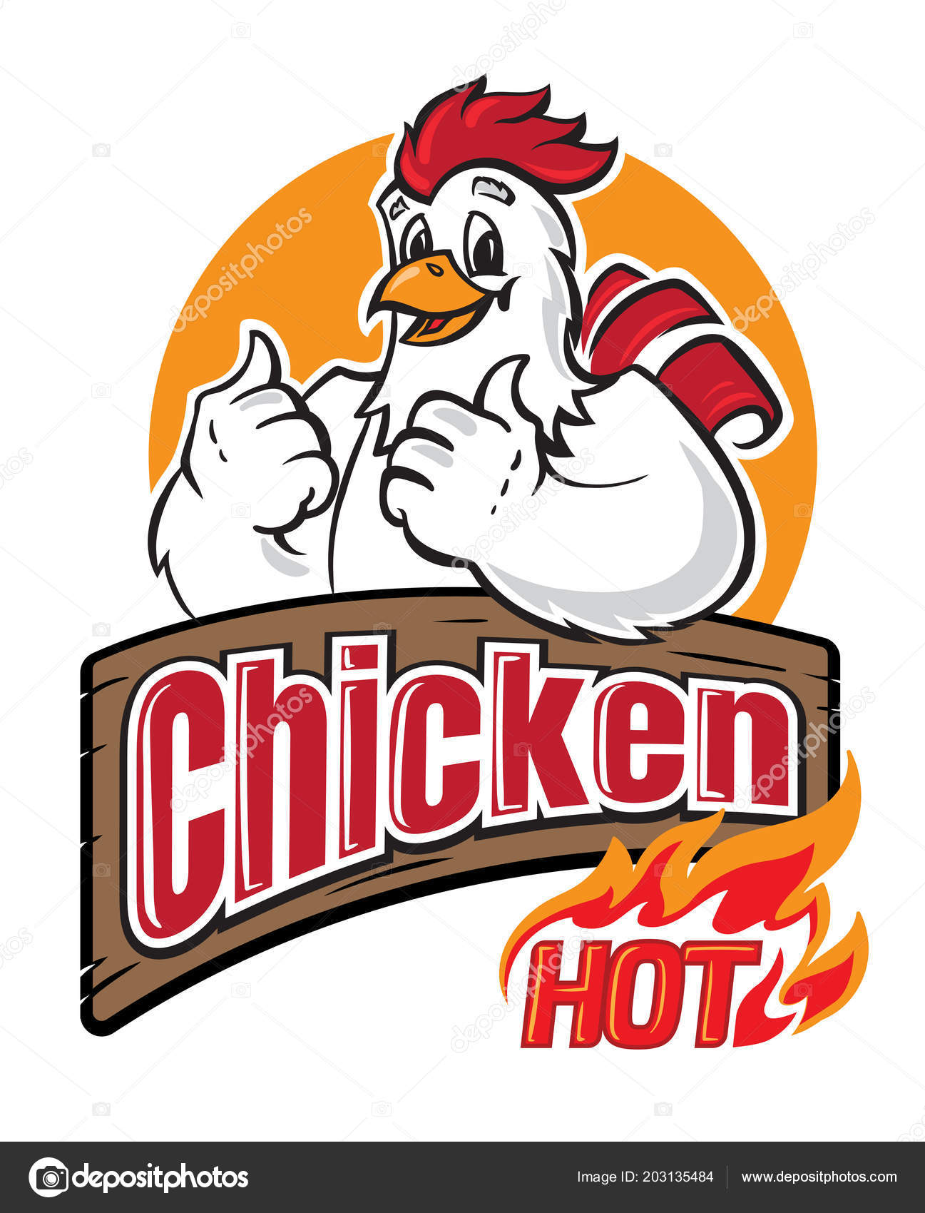 Funny chicken logo. Stock Vector Image by © #203135484 Funny chicken logo. Stock Vector Image by © #203135484