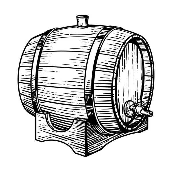 Beyaz arka plan üzerinde ahşap barre