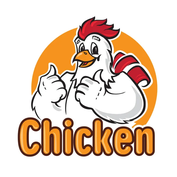 Logotipo de frango engraçado . — Vetor de Stock