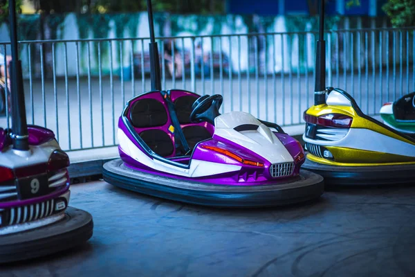 Electric bumper cars or dodgem cars — Stock Photo, Image