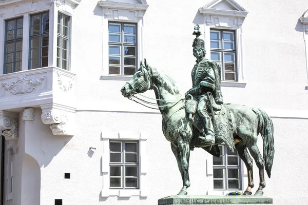 Estátua Andrs Hadik Montado Situado Budapeste — Fotografia de Stock