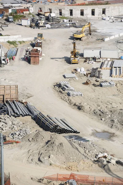 Şantiye binalar inşa için kullanılan anlamına gelir ile