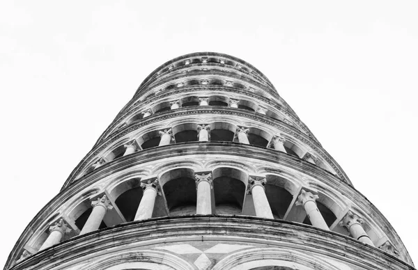 Μαύρο Και Άσπρο Φωτογραφίες Από Τον Περίφημο Πύργο Της Πίζας — Φωτογραφία Αρχείου