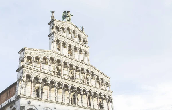 Detail Kostela San Michele Foro Centru Města Lucca — Stock fotografie