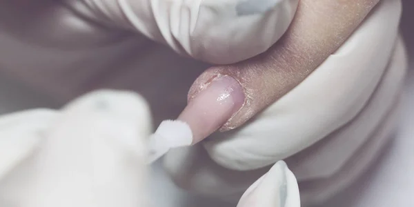 Decoração e manutenção de unhas — Fotografia de Stock