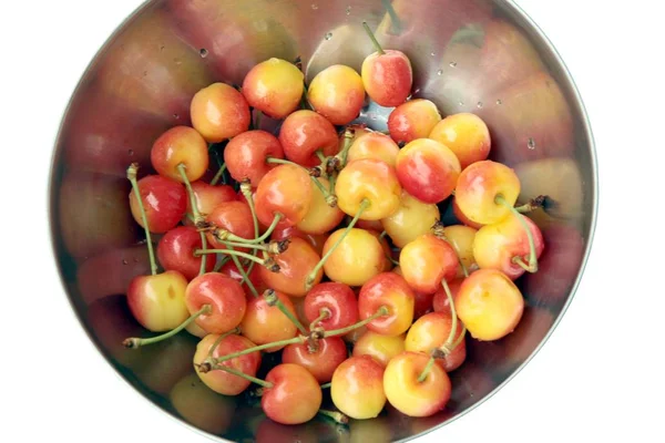 Mycket Välsmakande Gula Och Orange Söt Körsbär Cloose Upp — Stockfoto