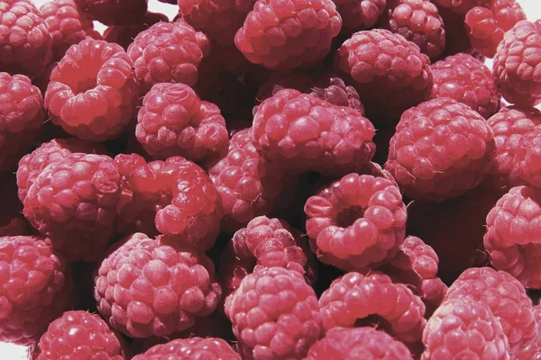 Tasty Fresh Raspberries Close — Stock Photo, Image