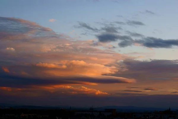 Multicolor Clouds Sky Sunset Evening — Stock Photo, Image