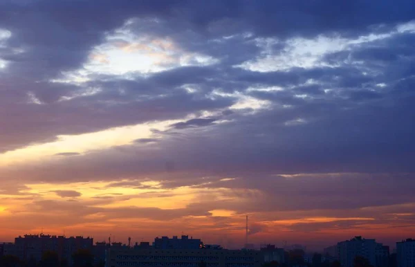 Ciel Nuages Coucher Soleil — Photo