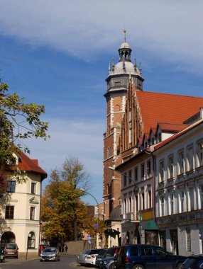 Krakow 'un merkezindeki eski Katolik kilisesi.