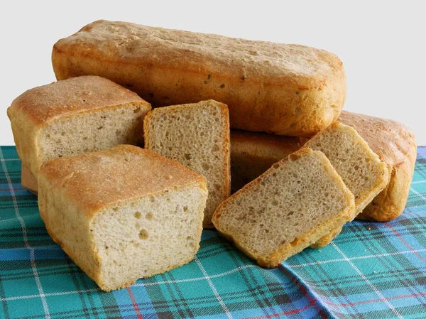 Хліб Скибочки Домашнього Борошняного Хліба — стокове фото
