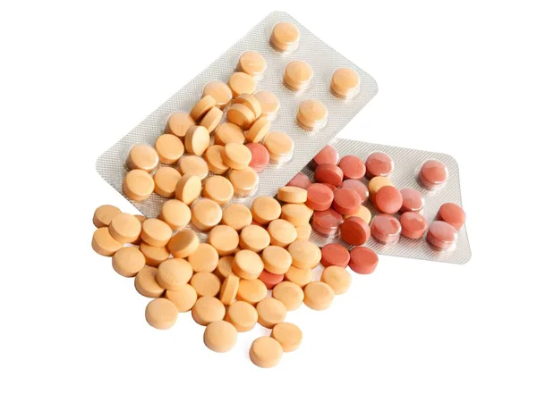 Pílulas Multicoloridas Como Medicamento Para Saúde — Fotografia de Stock