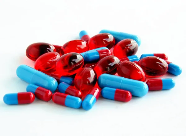 Multicolor Capsules Pills Healthy Medicines — Stock Photo, Image