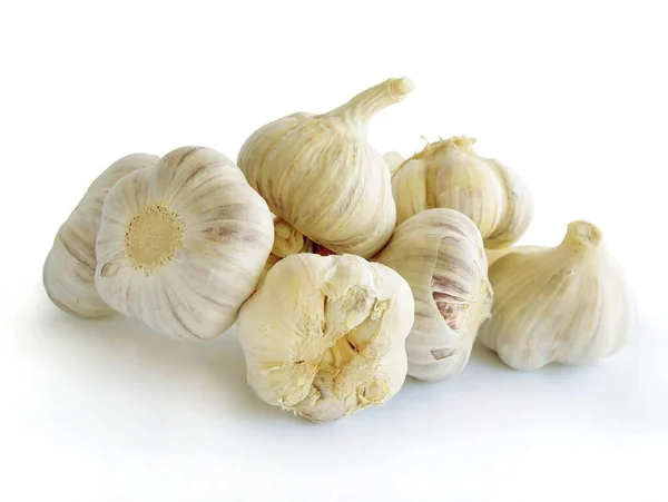 Knoblauchzwiebeln Als Gewürz Gemüse Und Natürliche Medizin — Stockfoto