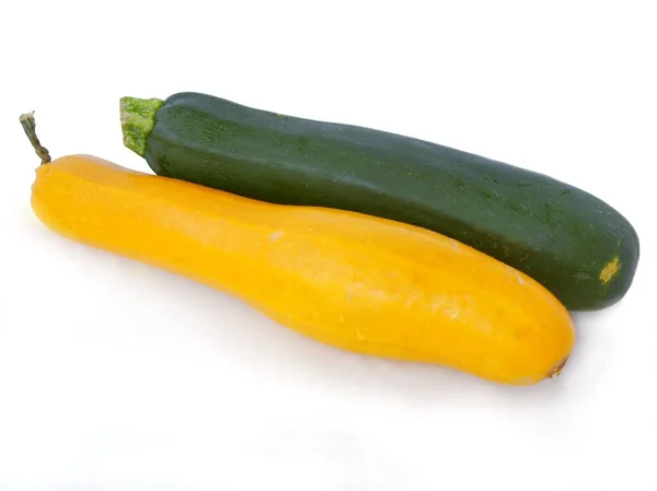 Zucchine Verdi Gialle Vicino — Foto Stock