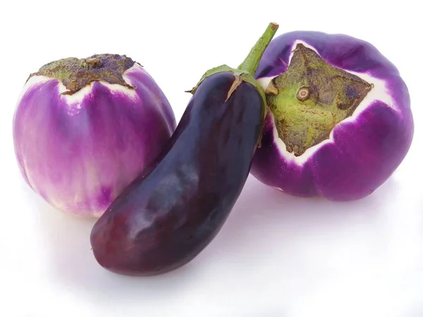 Morado Sabroso Crudo Huevo Plantas Como Sabroso Vegetal —  Fotos de Stock