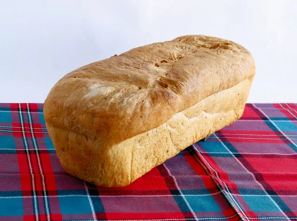 Ekmek Dilimler Yapımı Lezzetli Ekmeği Yakından Çek — Stok fotoğraf