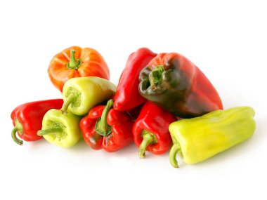 Çok renkli biberli sebze meyveleri yemek veya salata için. 