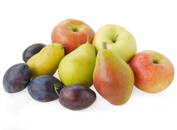 Smaczne Owoce Wielokolorowe Sadu Bliska — Zdjęcie stockowe