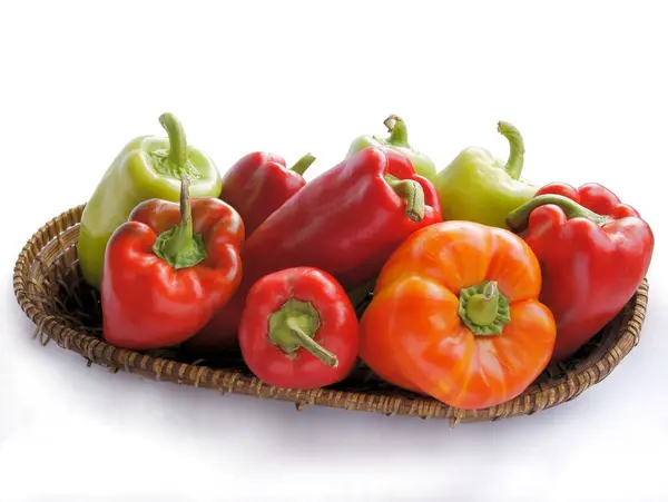 Peperoni Multicolore Insalata Cottura Vicino — Foto Stock