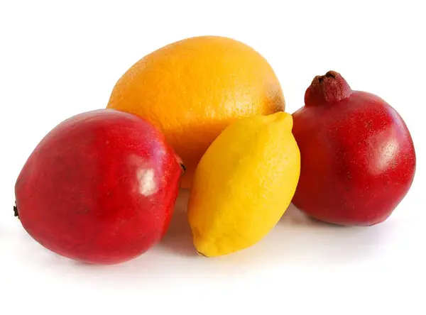 Pomegranates Citrus Fruits Juice Close — Stock Photo, Image