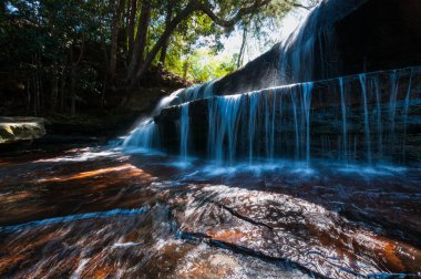 Manzara şelale Phu Kradueng Milli Parkı, Tayland