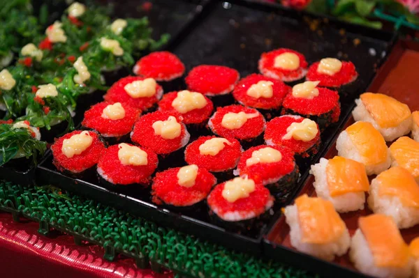 Styl Japoński Jedzenie Sushi — Zdjęcie stockowe