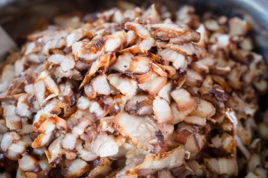 Gıda maddesi için yığın domuz diliminin kapatılması