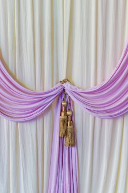 Perde kumaş arka plan tasarımının yakın çekim