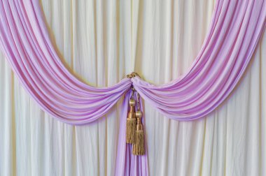 Perde kumaş arka plan tasarımının yakın çekim