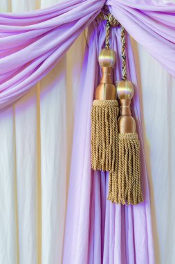 Perde kumaş arka plan tasarımının yakın çekim