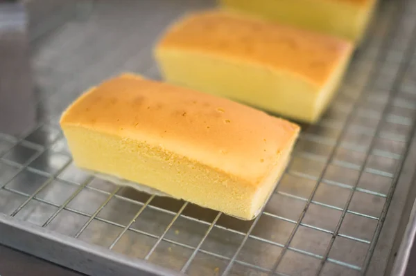 Closeup of butter cake, bakery handmade add home — Stock Photo, Image