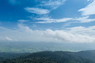 Bulutlar gökyüzü ile dağ Manzara