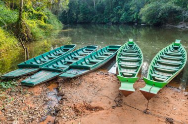 Vadi manzara nehir ile Asya tekne tarzı