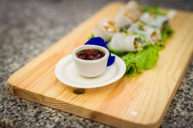 Asya erişte tarzı doğrama blok closeup