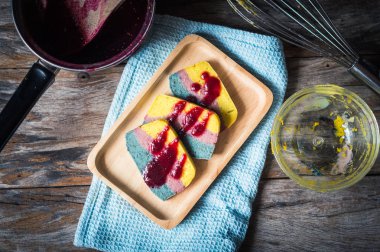 Meyveli kek organik sağlıklı beslenme tarzı closeup