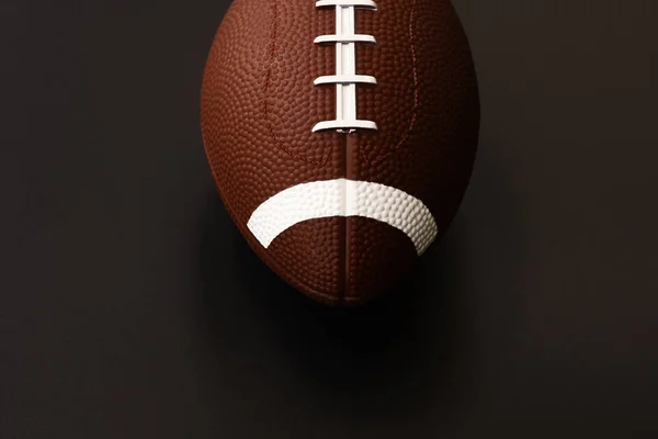 American Football Isolated Black Background Sport Object Concept Royalty Free Stock Images
