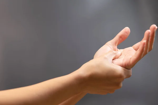 Dolor Brazo Muñeca Mujer Síndrome Oficina Concepto Salud Medicina —  Fotos de Stock