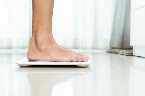 The Feet Of A Woman Standing On Bathroom Scales To Turn Stock Photo,  Picture and Royalty Free Image. Image 11153927.