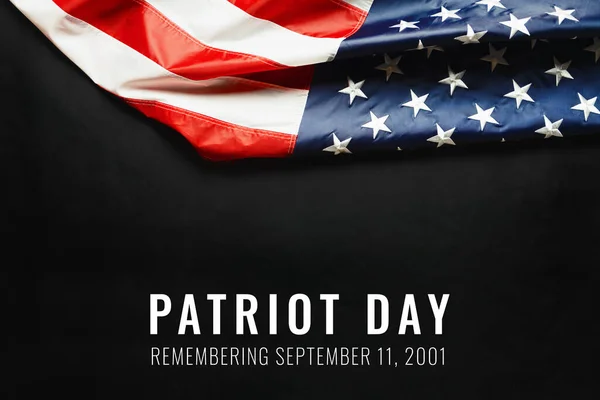 Patriot Day Usa America Flag Black Background — Stock Photo, Image