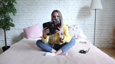 Vlogger ayna kayıt öğretici güzel makyaj