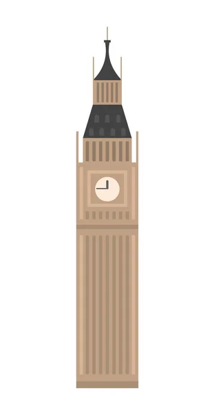 Ikona rocznika Big Ben Tower w Londynie, Wielka Brytania, świetny design do wszelkich celów. Izolowany wektor płaska ilustracja. — Wektor stockowy