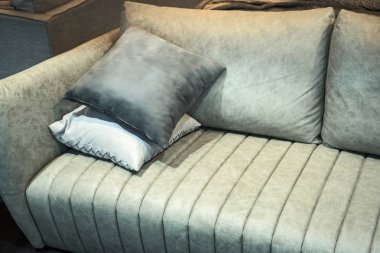 Modern kanepe oturma odasında dekorasyon.