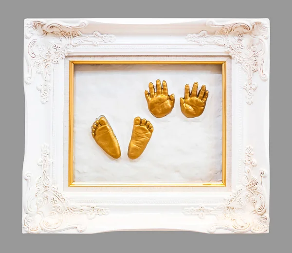 Baby hand och fotavtryck — Stockfoto