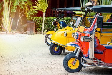 Tuk-tuk araç Tayland'da kentsel